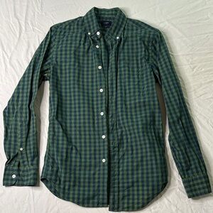 J. Crew Blue and Green Plaid Men's Shirt